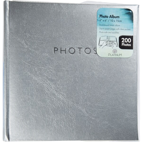 Platinum Photo Album Glamour Silver 200 Capacity each
