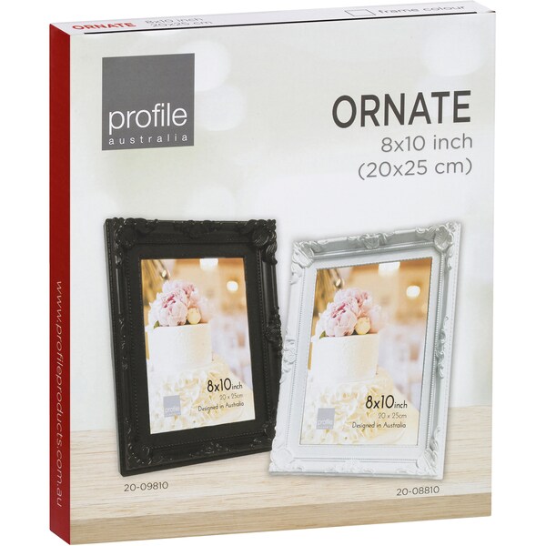 Profile Australia Photo Frame Ornate White 8X10 each