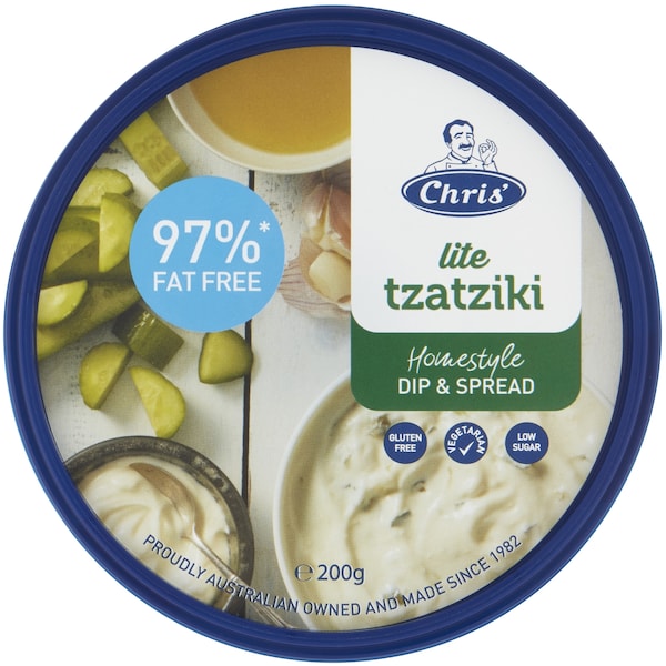 Chris' Dips Lite Tzatziki  200g