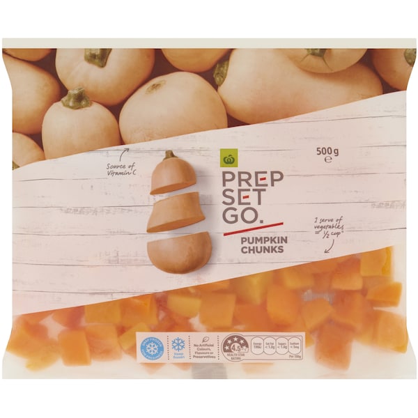 Woolworths Prep Set Go Pumpkin Chunks 500g