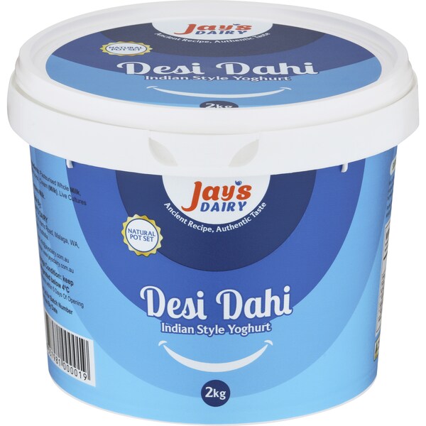 Jay's Dairy Desi Dahi Indian Style Yoghurt 2kg