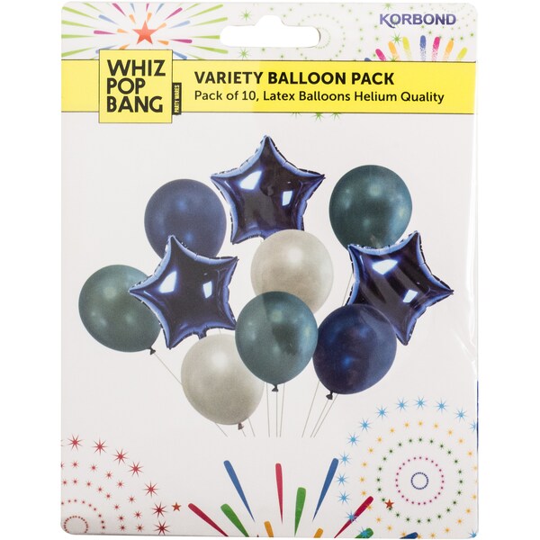 Korbond Variety Foil Balloon 10 pack