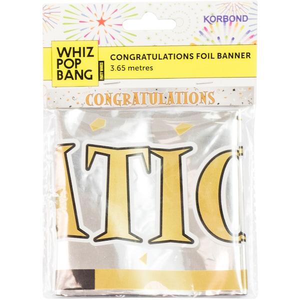 Korbond Congratulations Foil Banner Assorted Each