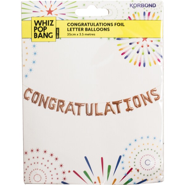 Korbond Congratulations Foil Balloons Metallic Set 100g