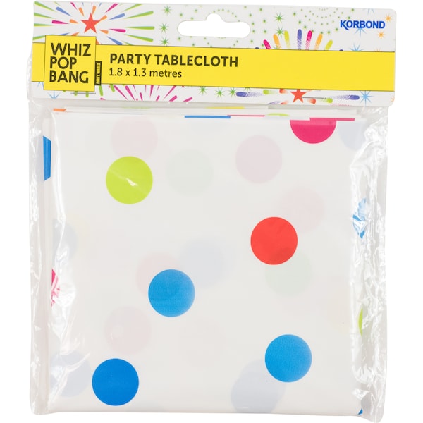 Korbond Party Table Cloth With Coloured Dots 62.7g