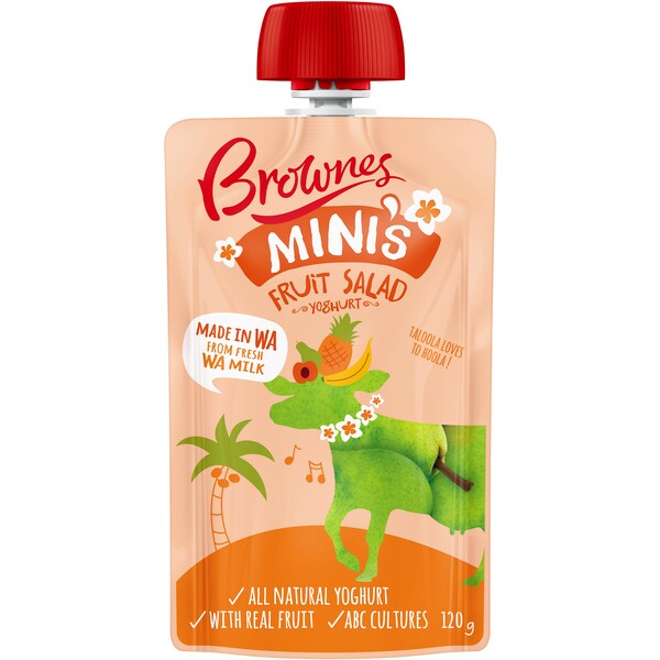 Brownes Mini's Fruit Salad Yoghurt 120g