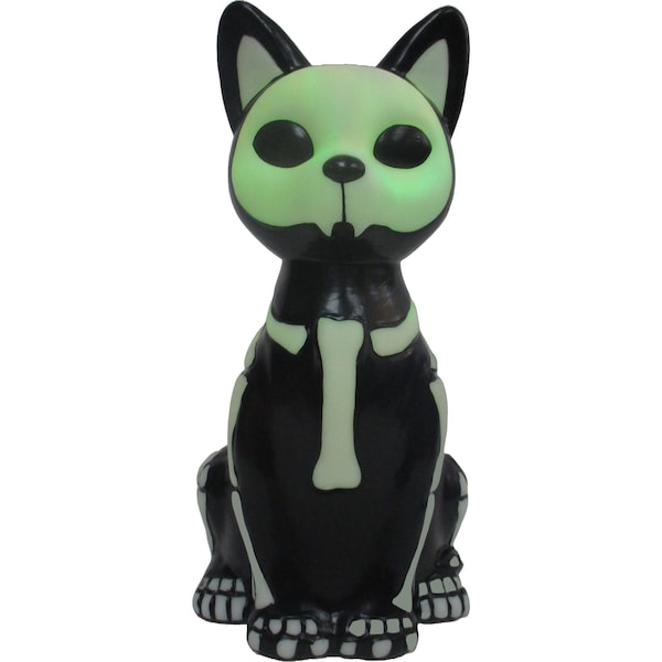Halloween Light Up Skeleton Cat each