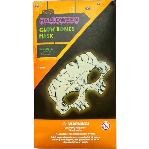 Halloween Glow Mask Bones each