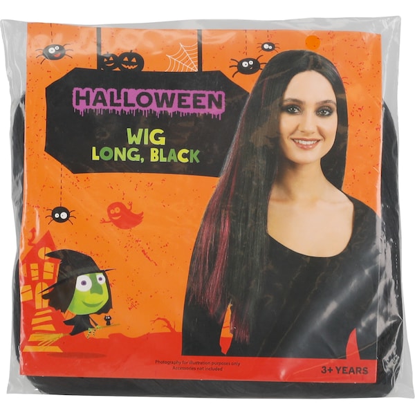 Halloween Wig Long Black each