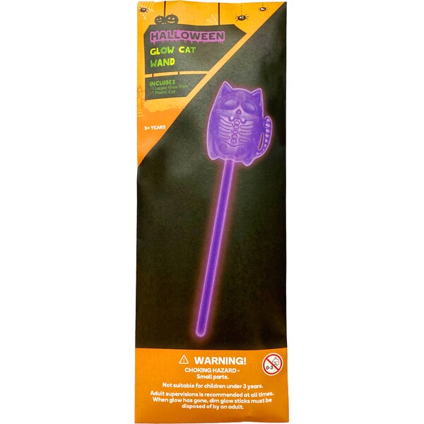 Halloween Glow Wand Cat each
