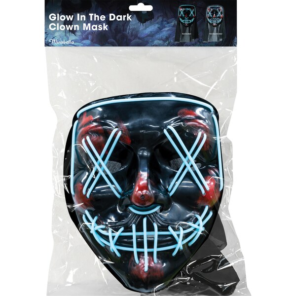 Mirabella Halloween Glow In The Dark Mask Clown each