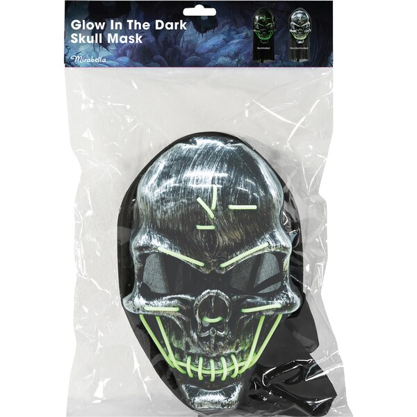 Mirabella Halloween Glow In The Dark Mask Skull each