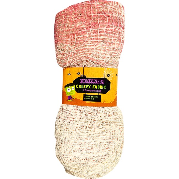 Halloween Creepy Fabric 2.8m Blood Red each