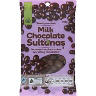 Woolworths Milk Chocolate Sultanas