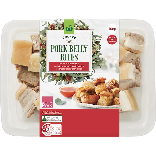 Woolworths Cooked Pork Belly Bites 400g