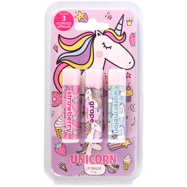 Be Yourself Unicorn Scented Lip Balms 3 Pack