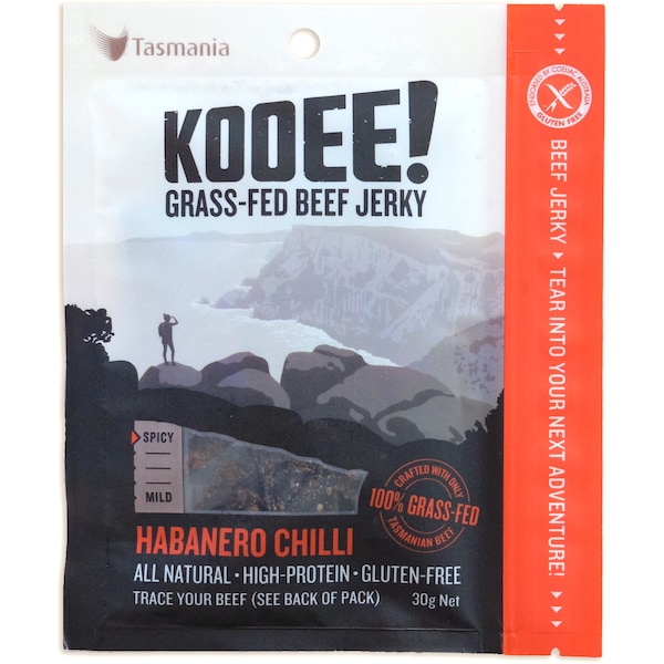 Kooee Grass Fed Jerky Habanero Chilli 30g