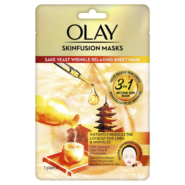 Olay Skinfusion Sake Yeast Sheet Mask Each