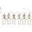 Halloween Skeleton Garland 100cm each