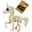 Halloween Small Skeleton Animals Unicorn each