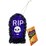 Halloween Tinsel Tabletop Tombstone each