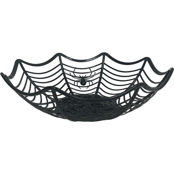 Halloween Spiderweb Bowl Black each