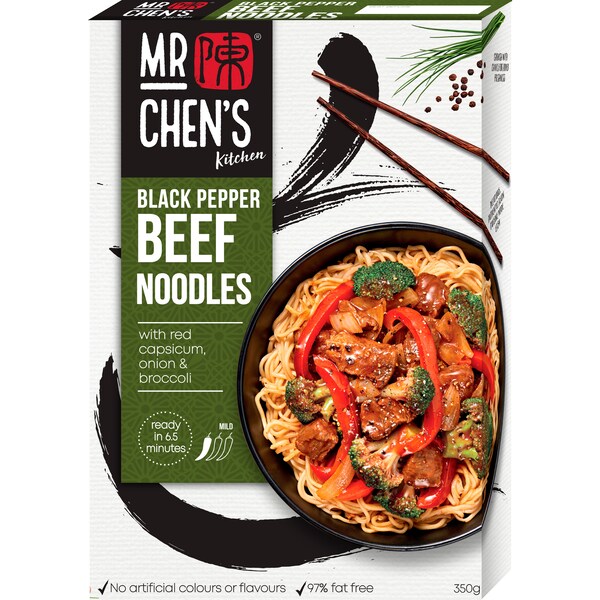 Mr Chen's Black Pepper Beef Noodles 350g