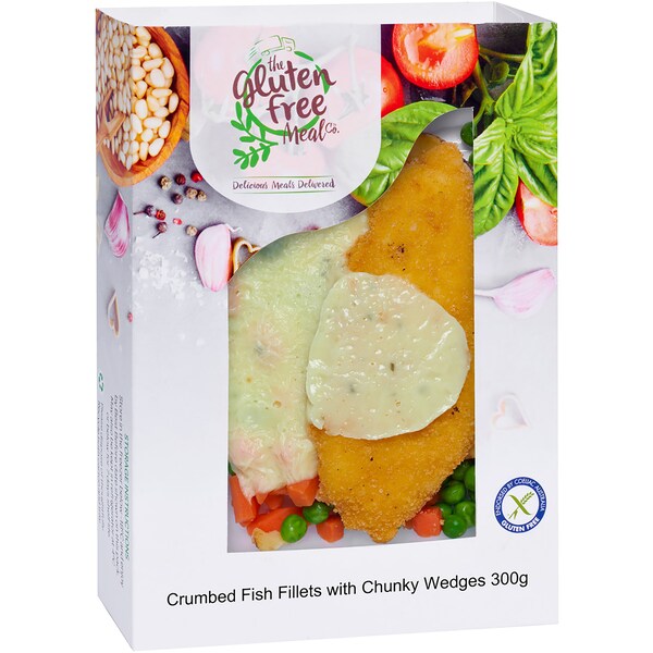 The Gluten Free Meal Co Crumbed Fish Fillets With Chunky Wedges 300g