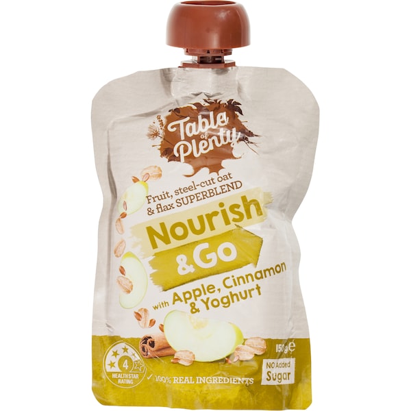 Table Of Plenty Nourish & Go Yoghurt Apple & Cinnamon 150g