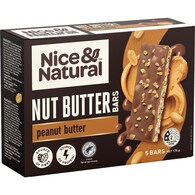 Nice & Natural Nut Butter Bars Peanut Butter Milk Choc Multipack Snacks