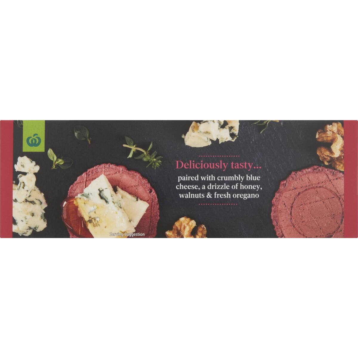 Woolworths Beetroot Wafer Crackers 100g bunch