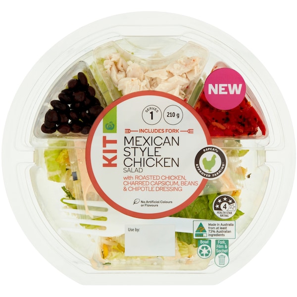 Woolworths Mexican Style Salad Bowl 210g