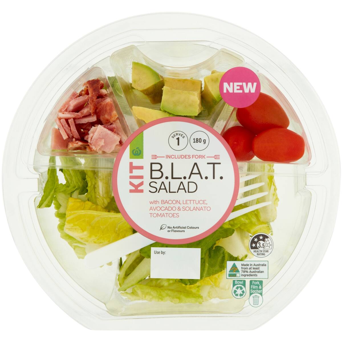 Woolworths BLAT Salad kit Bowl 180g EA bunch