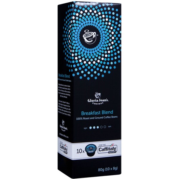 Gloria Jean's Coffees Breakfast Blend Coffee Capsules 10 Pack