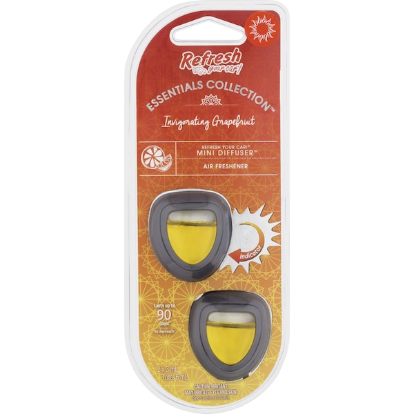Refresh Your Car Mini Diifuser Essential Oils Grapefruit 20g
