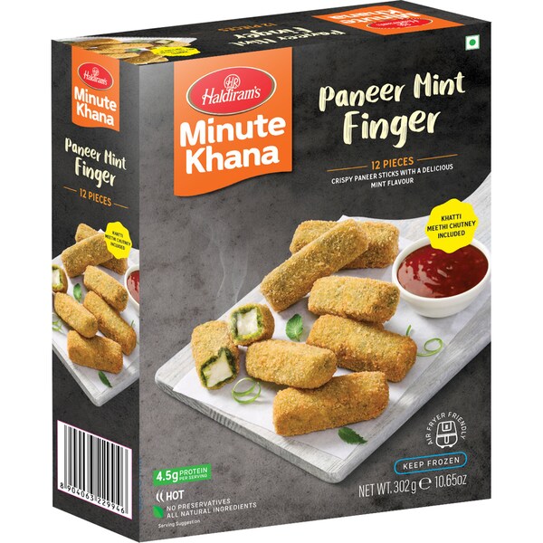 Haldiram's Minute Khana 12 Paneer Mint Fingers 302g