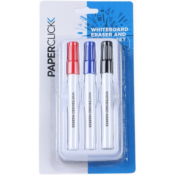 Paperclick Whiteboard Eraser And Marker Set Each