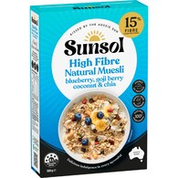 Sunsol Natural Muesli Blueberry Goji Berry Coconut & Chia
