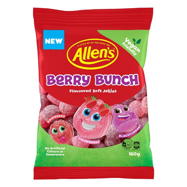 Allen's Berry Bunch Flavoured Soft Jellies 160g