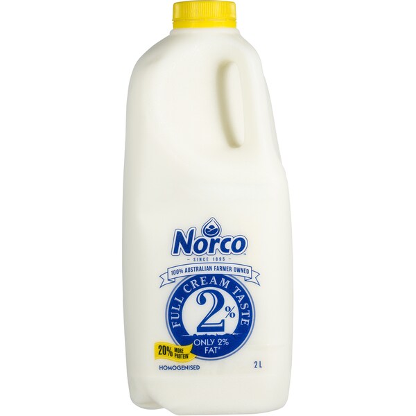 Norco Milk Full Cream Taste Only 2% Fat 2l