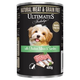 Ultimates Indulge Wet Dog Food Chicken Mince And Sardine 400g – Woolworths