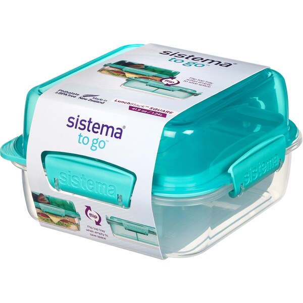 Sistema To Go Lunch Stack Square Assorted Each
