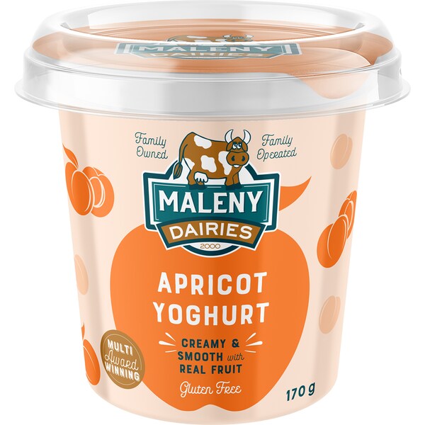Maleny Dairies Apricot Yoghurt 170g
