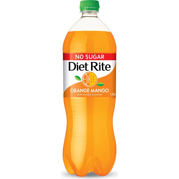 Diet Rite Orange Mango No Sugar 1.25L