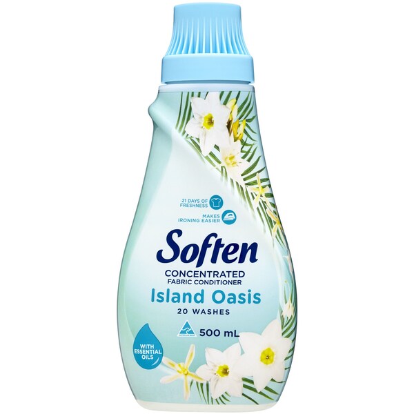 Soften Concentrated Fabric Softener Island Oasis 500ml