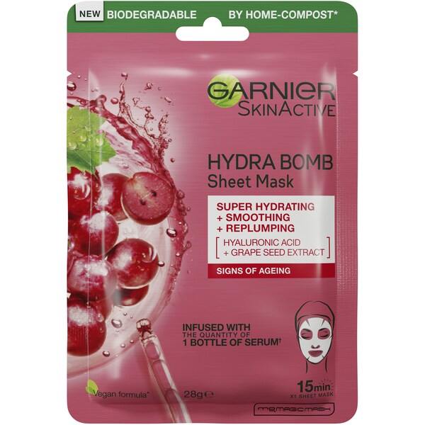 Garnier Hydra Bomb Anti-Ageing Tissue Mask each