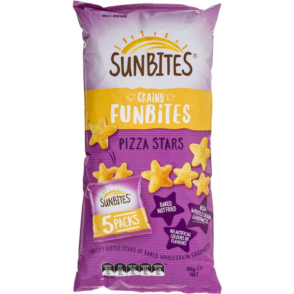 Sunbites Funbites Pizza Stars 95g