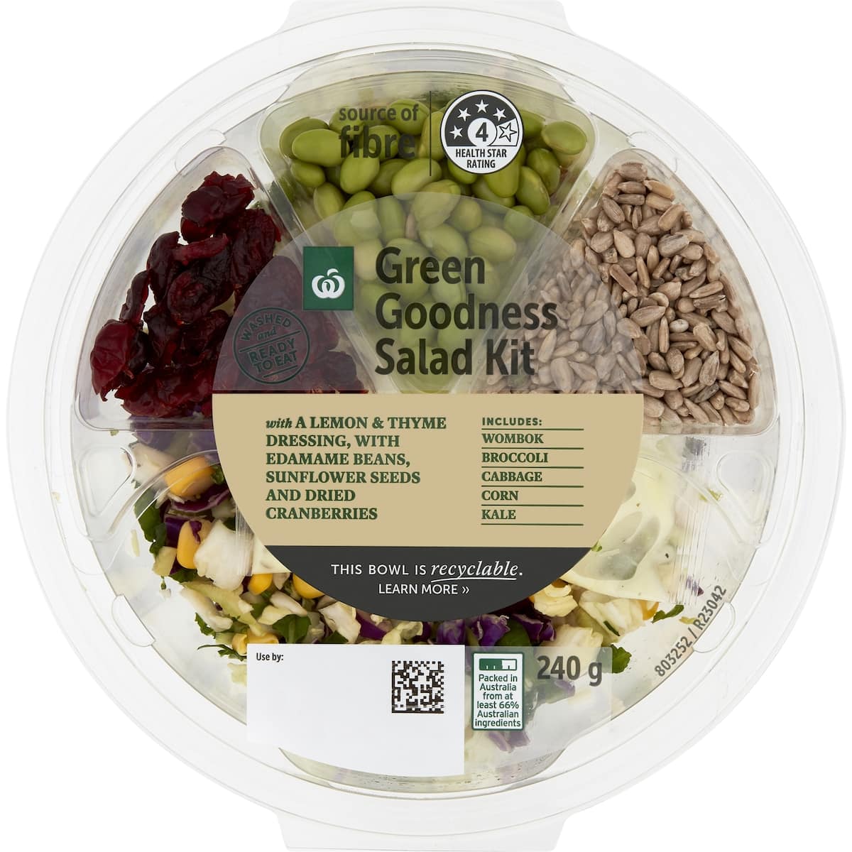 Woolworths Green Goodness Salad Bowl 240g | bunch