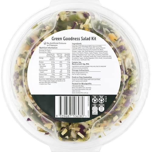 Woolworths Green Goodness Salad Bowl 240g | bunch