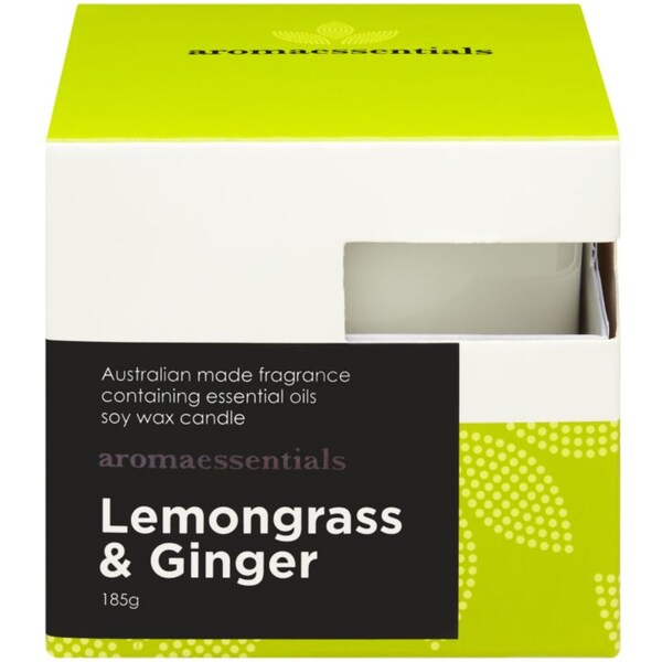 Aroma Essentials Candle Lemongrass & Ginger 185g